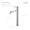 Kibi Victorian Single Handle Bathroom Vessel Sink Faucet with Pop Up Drain C-KBF1013CH-KPW101CH - alternate 6